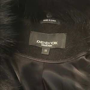 Jones New York Black Pea Coat Sleek Design